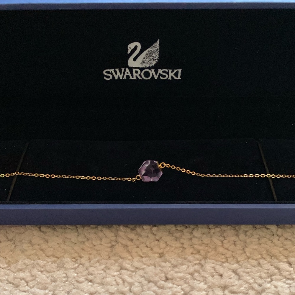 Swarovski amethyst gold bracelet - Picture 5 of 6